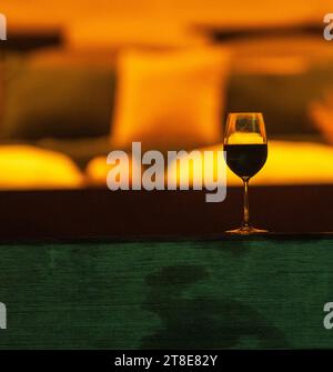 Un verre de vin rouge / impression artistique Banque D'Images