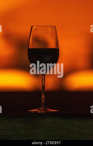 Un verre de vin rouge / impression artistique Banque D'Images