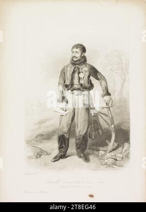 Peint par gros. LaSalle (Antoine-Charles-Louis, comte) Major général 1809. Dessiné par Sandoz Banque D'Images