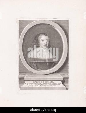 Ferdinand Pinx. Balechon Sculp. MARIE DE ROHAN. Marié en 1.res Noces au connétable de luynes et dans les années 2.de Noces à Claude de Lorraine Duc de Chevreuse né en x.bre 1600, mort le 13. Aoust 1679 Banque D'Images