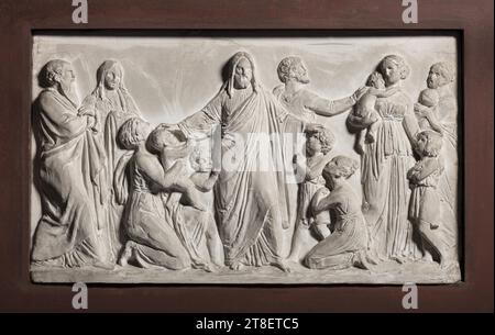 Christ Bénissant les enfants, Bertel Thorvaldsen, 1770-1844, 1839, Sculpture, relief, fonte, hauteur 43,5 cm, largeur 74,5 cm, Sculpture, européen, modernité (1800 - 1914 Banque D'Images