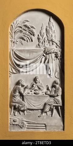 Christ à Emmaus, Bertel Thorvaldsen, 1770-1844, 1818, Sculpture, relief, fonte, hauteur 63 cm, largeur 28,5 cm, Sculpture, européen, modernité (1800 - 1914 Banque D'Images