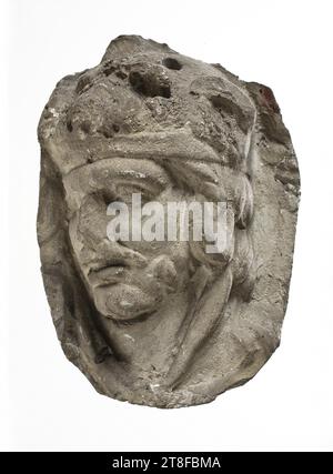 Tête d'un porte-étendard, 113, Sculpture, relief, Cast, hauteur 15,2 cm, largeur 10,7 cm, Sculpture, Romain, période Impériale, empereurs adoptifs, Trajan (98 - 117 Banque D'Images