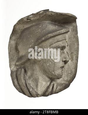 Tête d'un auxiliaire romain castré, 113, Sculpture, relief, Cast, hauteur 15,1 cm, largeur 13,1 cm, Sculpture, Romain, période Impériale, empereurs adoptifs, Trajan (98 - 117 Banque D'Images