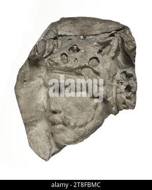 Tête d'un porte-étendard, 113, Sculpture, relief, Cast, hauteur 14,4 cm, largeur 12 cm, Sculpture, Romain, période Impériale, empereurs adoptifs, Trajan (98 - 117 Banque D'Images