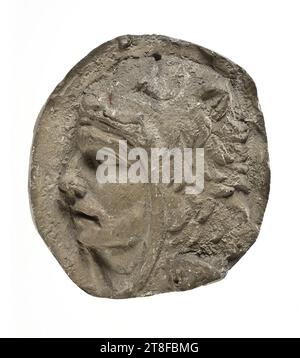 Tête d'un porte-étendard romain, 113, Sculpture, relief, Cast, hauteur 14,7 cm, largeur 13,8 cm, Sculpture, Romain, période Impériale, empereurs adoptifs, Trajan (98 - 117 Banque D'Images