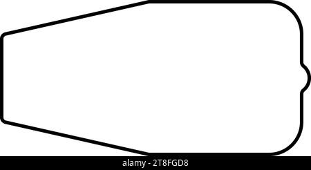 Turbine avion turbomachine moteur à réaction avion moteur avion avion profil contour ligne icône couleur noire illustration vectorielle image mince style plat Illustration de Vecteur