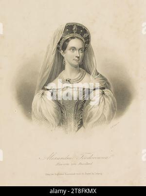 AH. Payne sc. Alexandra Feodorovna, impératrice de Russie. Verlag de l'Institut d'art anglais par A.H. Payne à Leipzig Banque D'Images