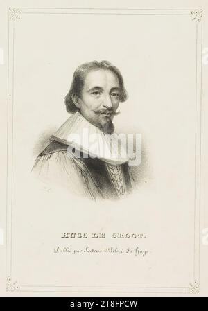 J.C. HUGO DE GROOT. Publié par Soetens & fils, la Haye. Illustration de : Portraits de personnes célèbres de l'histoire de la découverte Banque D'Images