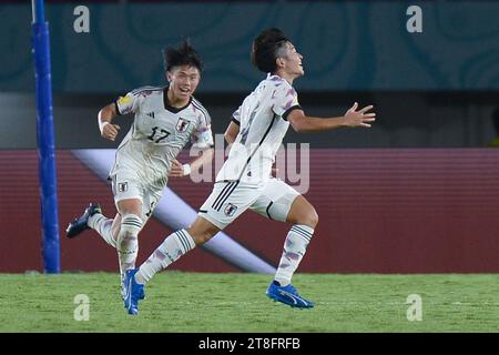 Surakarta, Indonésie. 20 novembre 2023. Espagne - Japon - ronde de 16 : coupe du monde U-17 de la FIFA au stade Manahan. Crédit : Meng Gao/Alamy Live News Banque D'Images