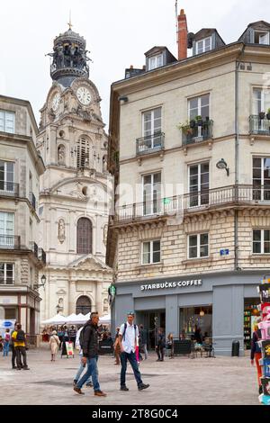 Nantes, France - juillet 26 2017 : l'église Sainte-Croix est une église construite dans le quartier de Bouffay au cours de la soixante-dix Banque D'Images