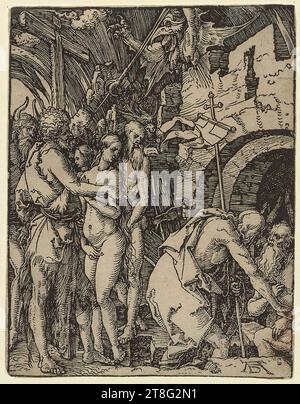 Albrecht Dürer (1471 - 1528), Christ in Limbo, feuille 26 de la série 'Small Woodcut passion', medium : circa 1509, gravure sur bois, taille de la feuille : 12,5 x 9,7 cm, monogramme en bas à droite 'AD Banque D'Images