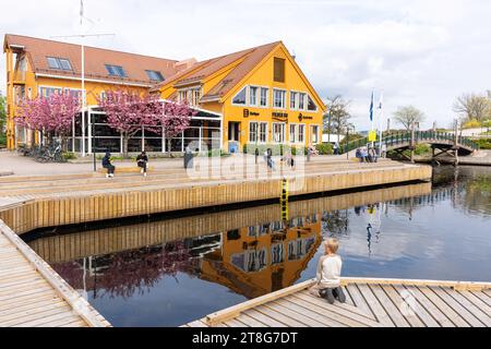 Pieder RO Restaurant in Fish Market (Fiskebrygga), Gravane, Kristiansand (Christiansand), Agder County, Norvège Banque D'Images