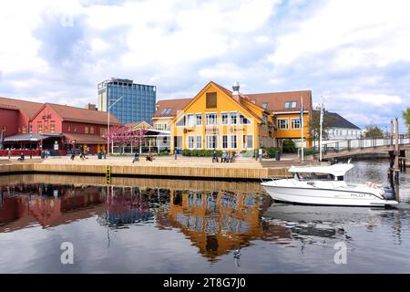 Pieder RO Restaurant in Fish Market (Fiskebrygga), Gravane, Kristiansand (Christiansand), Agder County, Norvège Banque D'Images
