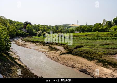 L'estuaire de la rivière Yeo à Landcross près de Bideford dans le nord du Devon. Banque D'Images