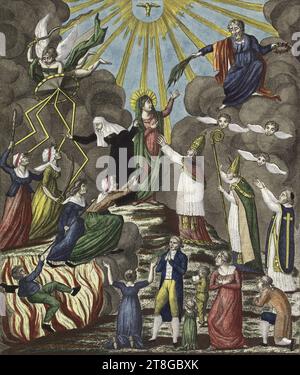 Le triomphe de la religion, graveur, vers 1802, impression, Arts graphiques, impression, gravure, Dimensions - travail : hauteur : 32,6 cm, largeur : 26,1 cm, Dimensions - gravure :, hauteur : 30,8 cm, largeur : 24,1 cm Banque D'Images