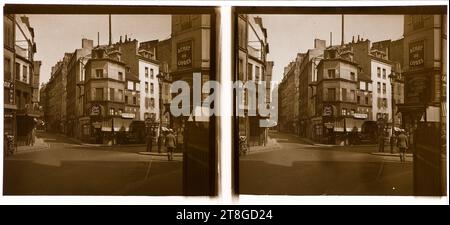 Quartier notre-Dame de Lorette, rue Fléchier, 9e arrondissement, Paris, photographe, entre 1925 et 1935, Photographie, vue stéréoscopique, Paris, Dimensions - oeuvre : hauteur : 5,1 cm, largeur : 12,6 cm, Dimensions - montage:, hauteur : 5,9 cm, largeur : 12,9 cm Banque D'Images