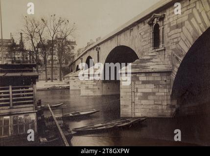 Pont Marie, 4e arrondissement, Paris, Atget, Eugène (Jean Eugène Auguste Atget), photographe, Photographie, Arts graphiques, Albumen print, dimensions - travail : hauteur : 17,4 cm, largeur : 22,4 cm, Dimensions - ancien montage :, hauteur : 24 cm, largeur : 30 cm Banque D'Images