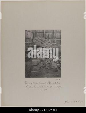 Agrandissement du Palais de Justice à l’angle du Boulevard du Palais et du Quai des Orfèvres, 4e arrondissement, Paris, Barry, Jean, photographe, entre 1909-1910, Photographie, Arts graphiques, Photographie, impression bromure d'argent gélatine, Dimensions - travail : hauteur : 16,7 cm, largeur : 22,8 cm, Dimensions - monture antique:, hauteur : 40,1 cm, largeur : 50,2 cm Banque D'Images