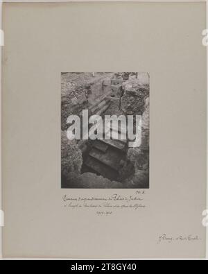 Agrandissement du Palais de Justice à l’angle du Boulevard du Palais et du Quai des Orfèvres, 4e arrondissement, Paris, Barry, Jean, photographe, entre 1909-1910, Photographie, Arts graphiques, Photographie, impression gélatine-bromure d'argent, Dimensions de travail : hauteur : 16,7 cm, largeur : 22,8 cm, Dimensions de monture antique : hauteur : 40,1 cm, largeur : 50,2 cm Banque D'Images