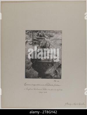 Agrandissement du Palais de Justice à l’angle du Boulevard du Palais et du Quai des Orfèvres, 4e arrondissement, Paris, Barry, Jean, photographe, entre 1909-1910, Photographie, Arts graphiques, Photographie, impression bromure d'argent gélatine, Dimensions - travail : hauteur : 16,7 cm, largeur : 22,8 cm, Dimensions - monture antique:, hauteur : 40,1 cm, largeur : 50,2 cm Banque D'Images