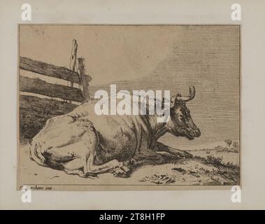 Collection de 20 gravures animales d'après Nicolas Berchem, graveur, 19e siècle, Arts graphiques, Imprimer, imprimer album, papier cartonné, papier, gravure, Dimensions - travail : hauteur : 14 cm, largeur : 19 cm Banque D'Images