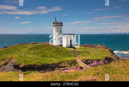 Phare d'Elie Ness près du Firth of Forth, Fife, East Neuk, Écosse, Royaume-Uni, Royaume-Uni. Banque D'Images