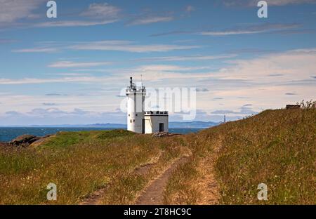 Sentier côtier de Fife menant au phare d'Elie Ness, Fife, East Neuk, Écosse, Royaume-Uni, Royaume-Uni Banque D'Images