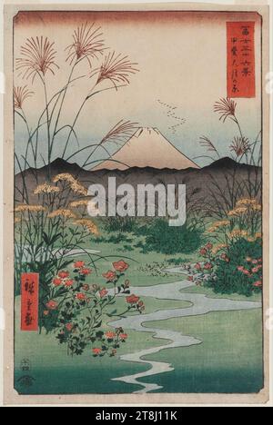 Utagawa Hiroshige I, publié par Tsutaya Kichizō (Kōeidō) - ōtsuki Plain in in in Kai province (Kai ōtsuki no hara), de la série trente-six vues du Mont Fuji (F... Banque D'Images