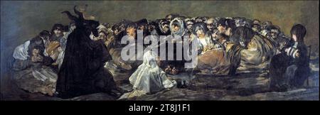Sabbat des sorcières ou Aquelarre, peinture de Francisco de Goya Banque D'Images
