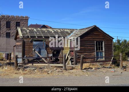 Vieille maison abandonnée à Goldfield, comté d'Esmerelda Nevada Banque D'Images