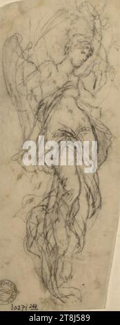 Engel, Rudolf Weyr, Vienne 1847 - 1914 Vienne, dessin, 20,7 × 8,2 cm, Autriche Banque D'Images