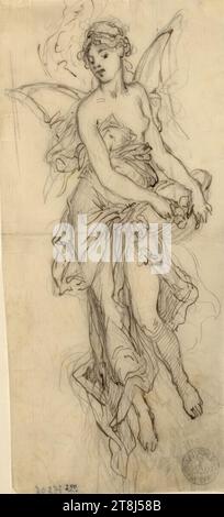 Engel, Rudolf Weyr, Vienne 1847 - 1914 Vienne, dessin, 21,7 × 10,1 cm, Autriche Banque D'Images