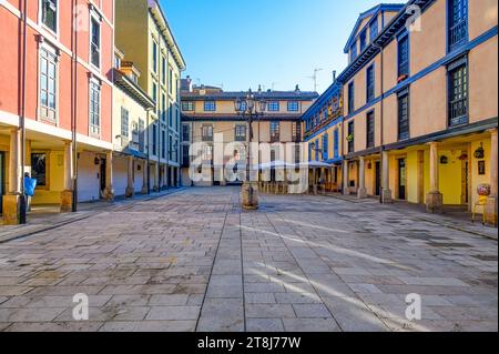 Oviedo, Espagne, place El Fontan ou Plaza del Fontan Banque D'Images