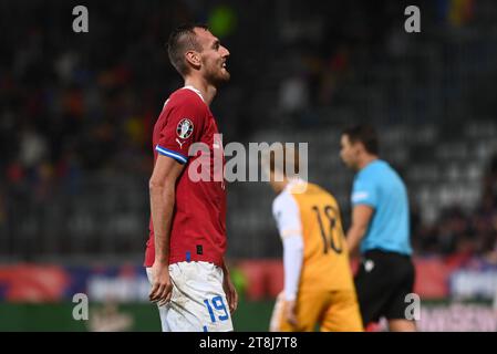 Olomouc, République tchèque. 20 novembre 2023. Tomas Chory (CZE) est vu lors du match de qualification pour le championnat d'Europe de football, Groupe E, match République tchèque vs Moldavie, à Olomouc, République tchèque, le 20 novembre 2023. Crédit : Ludek Perina/CTK photo/Alamy Live News Banque D'Images