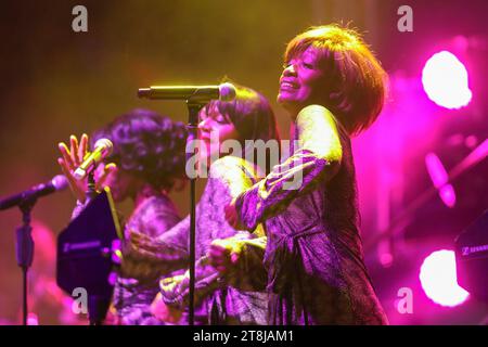 Zagreb, Croatie. 20 novembre 2023. Les acteurs jouent dans la comédie musicale « Simply the Best - The Tina Turner Story » au Drazen Petrovic Basketball Hall, à Zagreb, Croatie, le 20 novembre 2023. Photo : Tomislav Miletic/PIXSELL crédit : Pixsell/Alamy Live News Banque D'Images