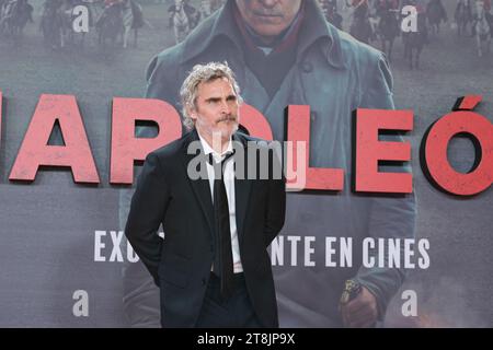 Madrid, Espagne. 20 novembre 2023. Joaquin Phoenix assister au photocall de la première du film NAPOLÉON au Museo del Prado à Madrid le 20 novembre 2023 Espagne (photo Oscar Gonzalez/Sipa USA) (photo Oscar Gonzalez/Sipa USA) crédit : SIPA USA/Alamy Live News Banque D'Images