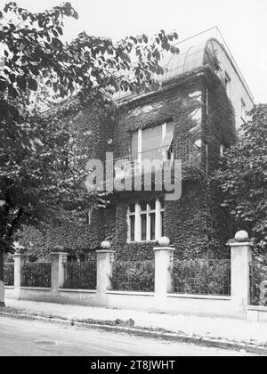 Karl et Hilda Strasser House, conversion et extension, Vienne XIII., Kupelwiesergasse 28, côté rue, 1918-1919, photo prise en 1930, négatif, négatif verre, plaque : 24 x 18 cm, Autriche Banque D'Images