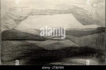 Untersberg, op. 1, Carl Anton Reichel, Wels 1874 - 1944 Vienne, 1913, estampe, gravure, droite. «N° 3/30, Autriche Banque D'Images