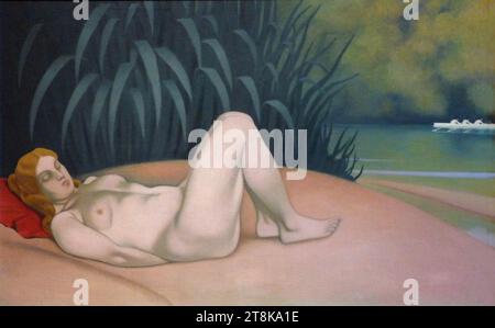 Vallotton, Femme nue dormante au bord de l'eau (2). Banque D'Images