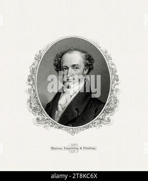 VAN BUREN, Martin-Président (portrait gravé au BEP). Banque D'Images