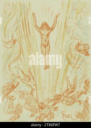 Scènes de la vie du Christ ; l'Ascension, scènes de la vie du Christ. Galerie Georges Giroux, 1921, James Ensor, Ostende 1860 - 1949 Ostende, édition 1921, tirage, lithographie couleur ; papier Van Gelder, carton : 31,1 x 25 cm Banque D'Images