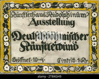 Maison d'artiste. Rudolphinum. Exposition German-Bohemian Artists' Association, Emil Orlik, Prague 1870 - 1932 Berlin, 1910, tirage, lithographie couleur, feuille : 75,0 cm x 100,5 cm Banque D'Images