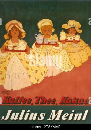 Julius Meinl ; café, thé, cacao, Adolf Karpellus, Autriche, 1869 - 1919, vers 1910, impression, lithographie couleur, feuille : 1260 mm x 955 mm Banque D'Images