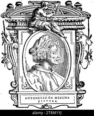 Vasari - le vite de’ piu eccellenti pittori, scultori, et architecettori, 1-2, 1568 (page 466 crop). Banque D'Images