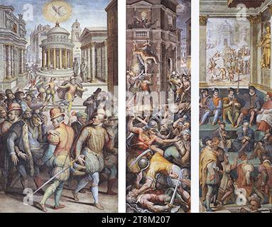 Vasari - massacre de la Saint-Barthélémy. Assassinat de Coligny, entre 1572 et 1573. Banque D'Images