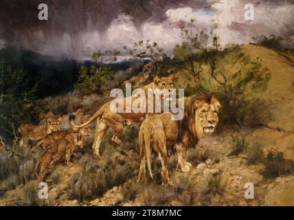 Vastagh Une famille de Lions. Banque D'Images