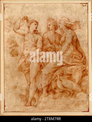 Vénus demande conseil à Junon et Cérès (étude pour la fresque pendante de la Loggia di Psiche, Villa Farnesina, Rome), c. Duc Albert de Saxe-Teschen, r.o. '22' (en plume Banque D'Images