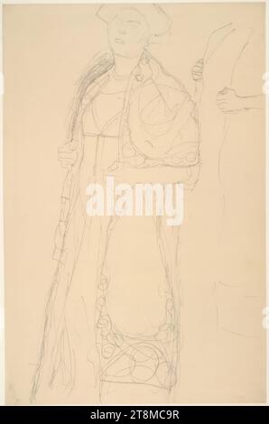 Etude pour 'Portrait d'Eugenia Primavesi', Eugenia Primavesi, Gustav Klimt (Vienne 1862 - 1918 Vienne), 1912-1913, dessin, crayon sur papier, feuille : 56,6 × 37 cm Banque D'Images