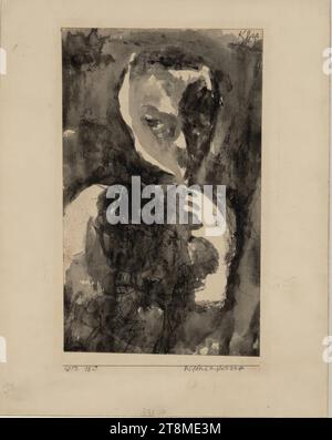Portrait croquis, Paul Klee (Münchenbuchsee 1879 - 1940 Muralto), 1913, 150, dessin, plume et tempera sur papier sur carton, 20,4 x 12,3 cm, r.r. 'Portrait scizze....' (sur le carton avec bordure Banque D'Images